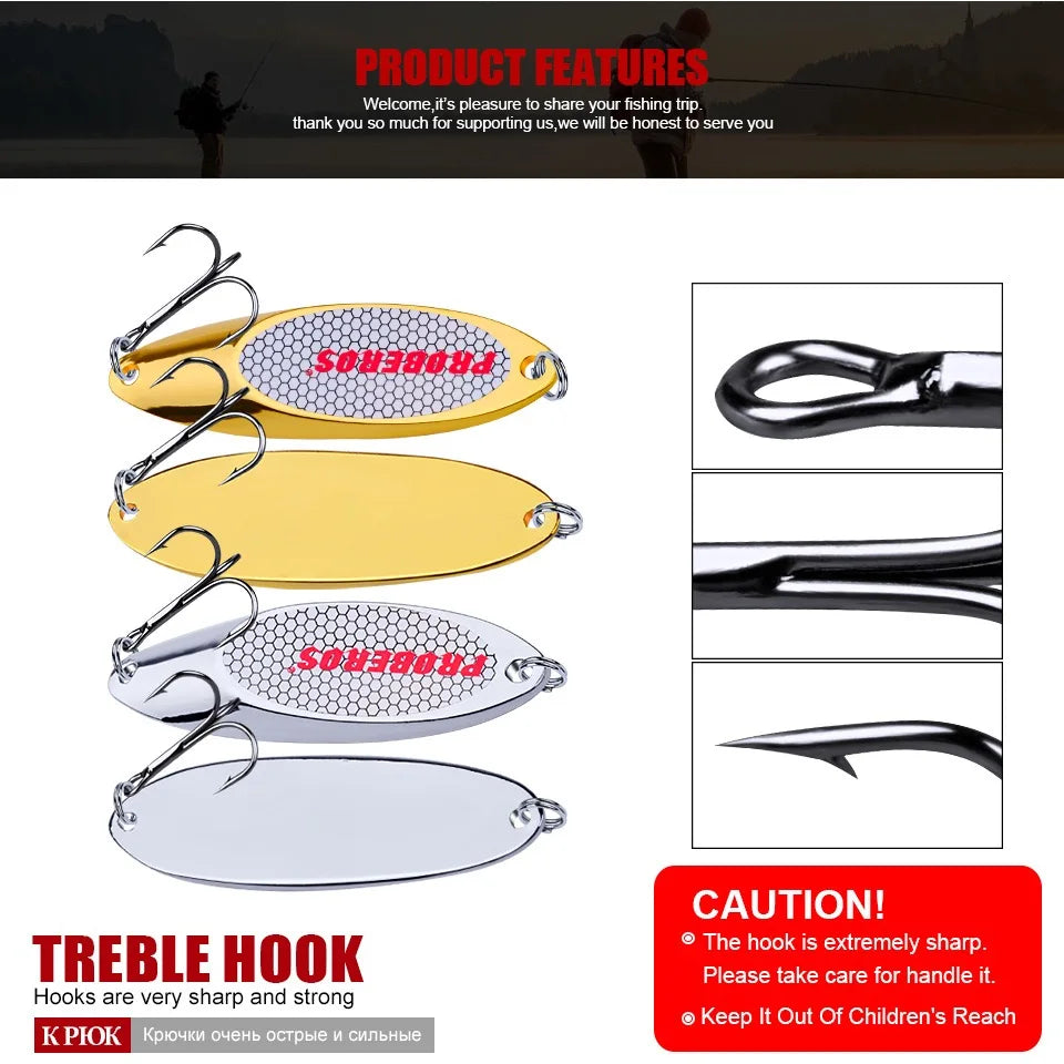 PRO BEROS 3g-60g Metal Spinner Spoon