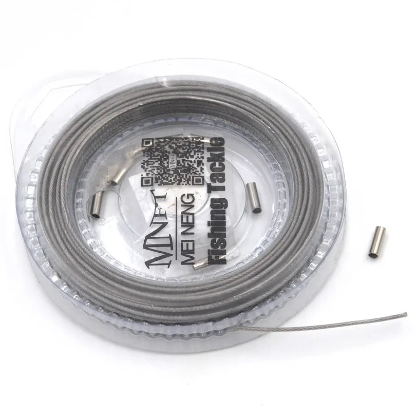 MNFT Nylon Coated Stainless Steel Leader Line 10 Meter 7*7 Strands 80LB,1*7 Strands 40LB