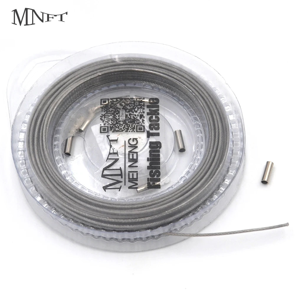 MNFT Nylon Coated Stainless Steel Leader Line 10 Meter 7*7 Strands 80LB,1*7 Strands 40LB