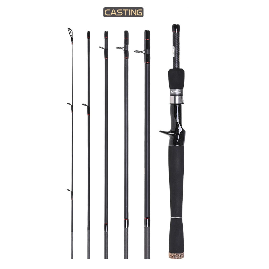 Travel Rod 2.1m 2.4m 2.7m Carbon Spinning Casting Ultralight ML