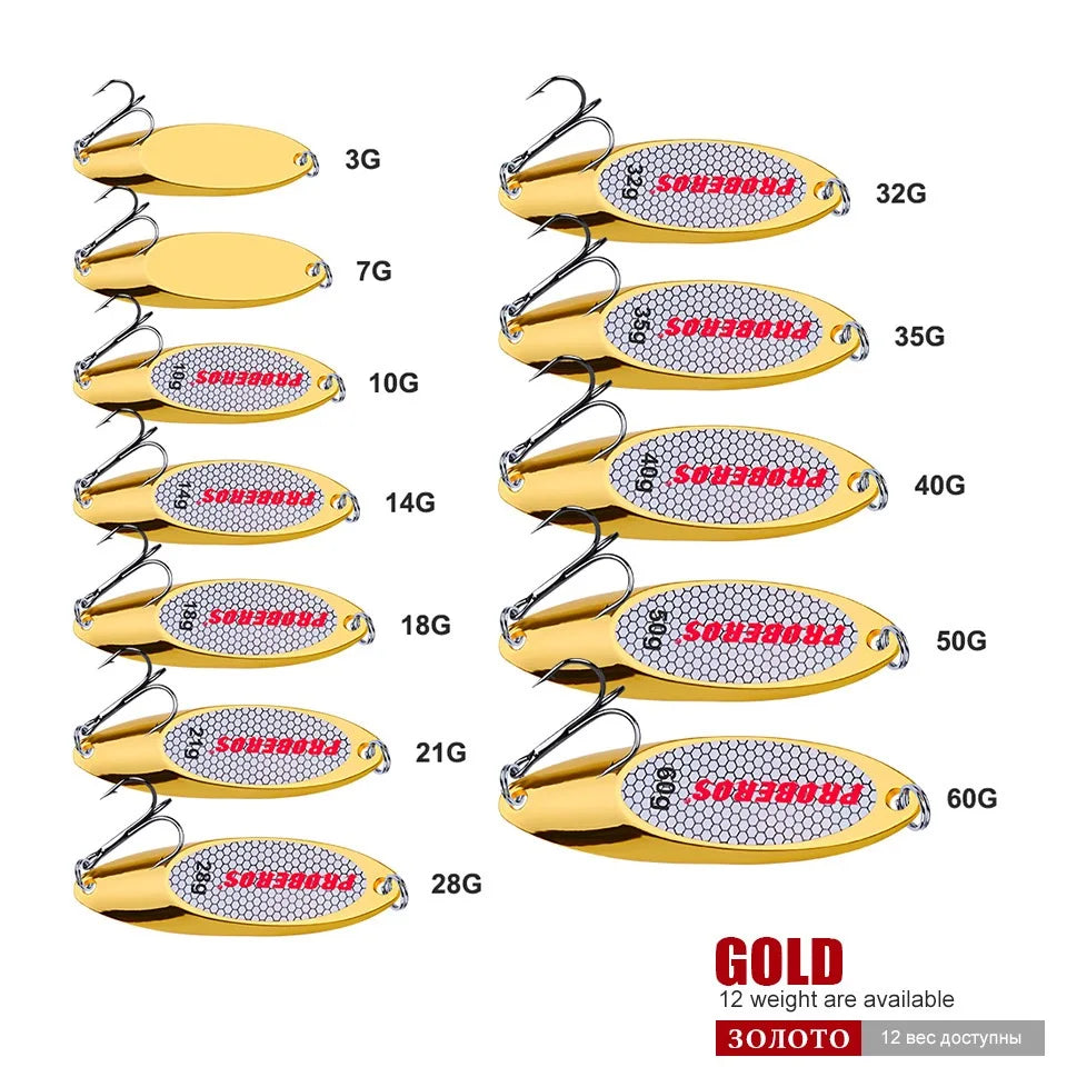 PRO BEROS 3g-60g Metal Spinner Spoon