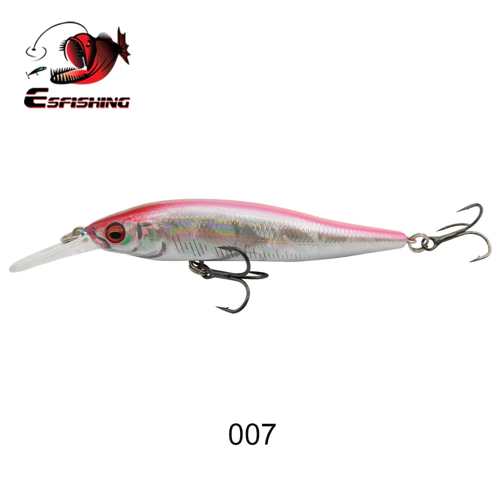 ESFISHING 75 mm Hard Minnow Lure β 7.1 g Slow-Floating Crankbait (28 Colours, 0β2.4 m Depth)
