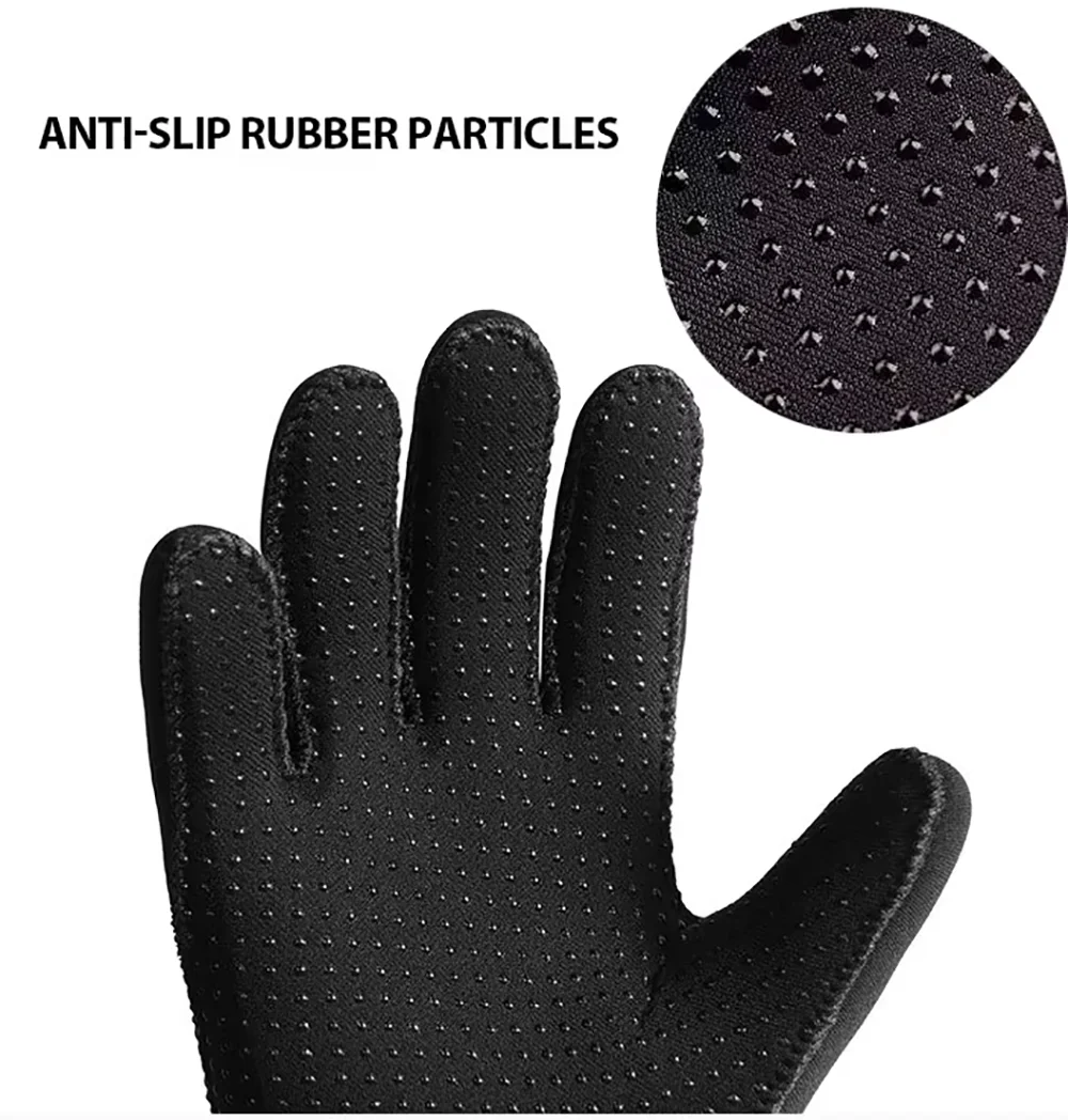 3mm Neoprene Diving Gloves β Warm, Anti-Slip & Waterproof for Fishing, Diving & Water Sports