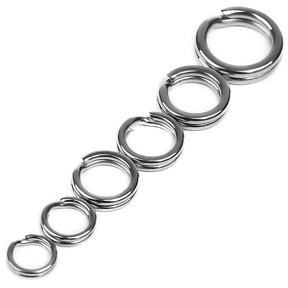 PROBEROS 30pcs Stainless Steel Fishing Split Rings Set