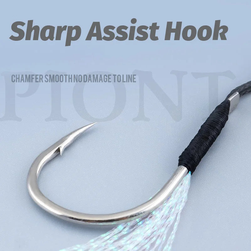 GOBAIT BULK Sharp Assist Hook with stainless steel ring