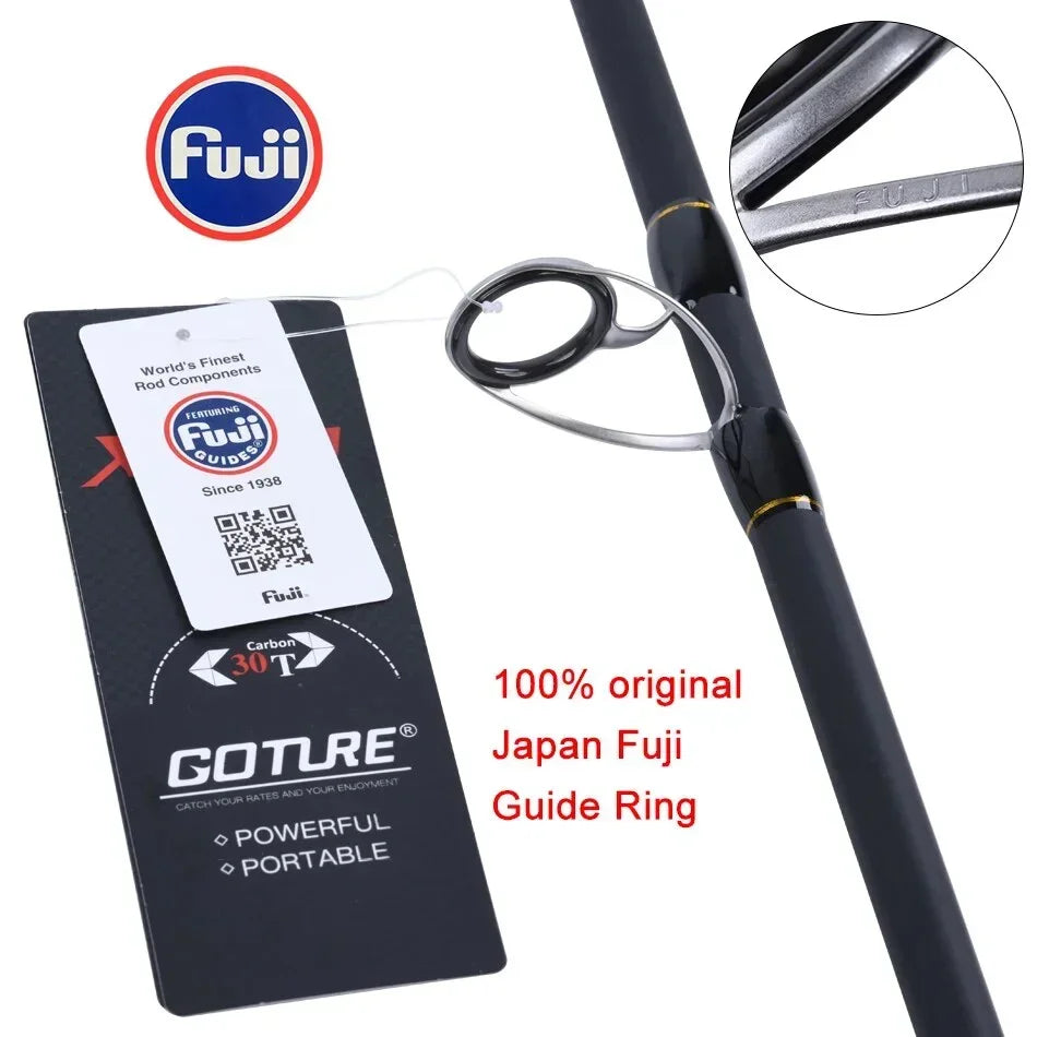 Goture Xceed Travel Rod With Fuji Guide Ring Carbon Fiber 1.98-3.6M