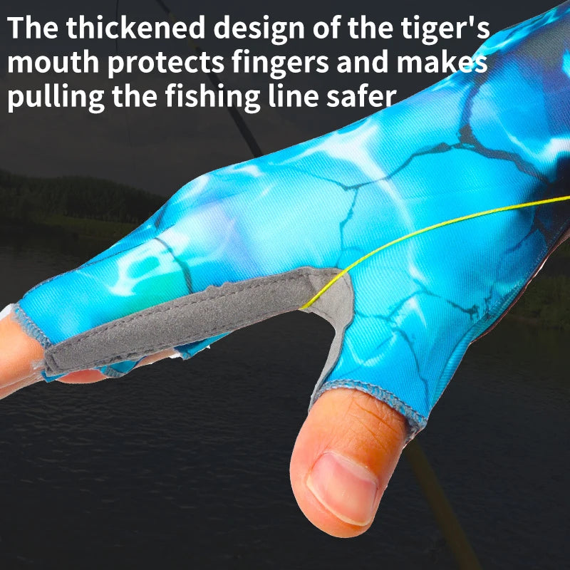 UV Protection Fishing Fingerless Gloves