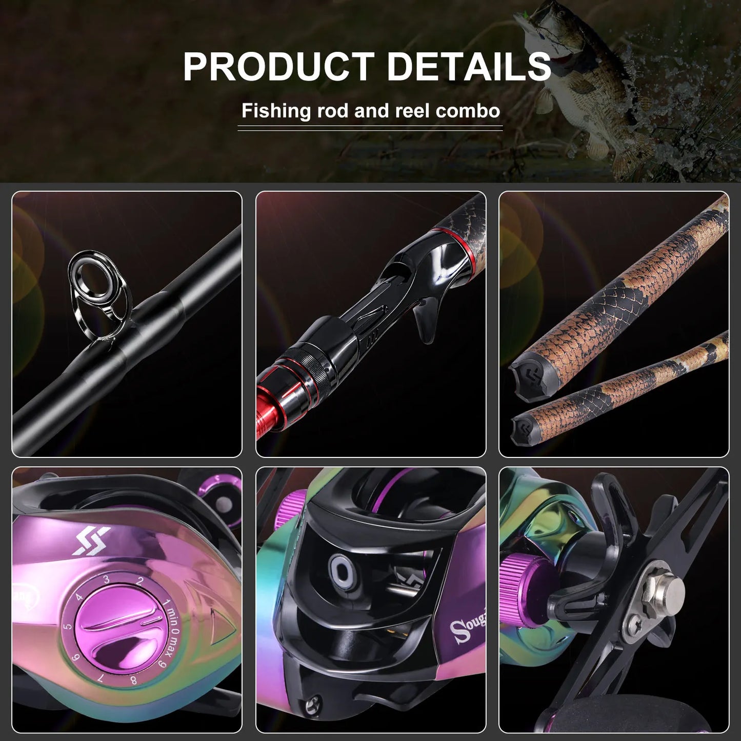 Beginners Baitcasting Rod and Reel Combo