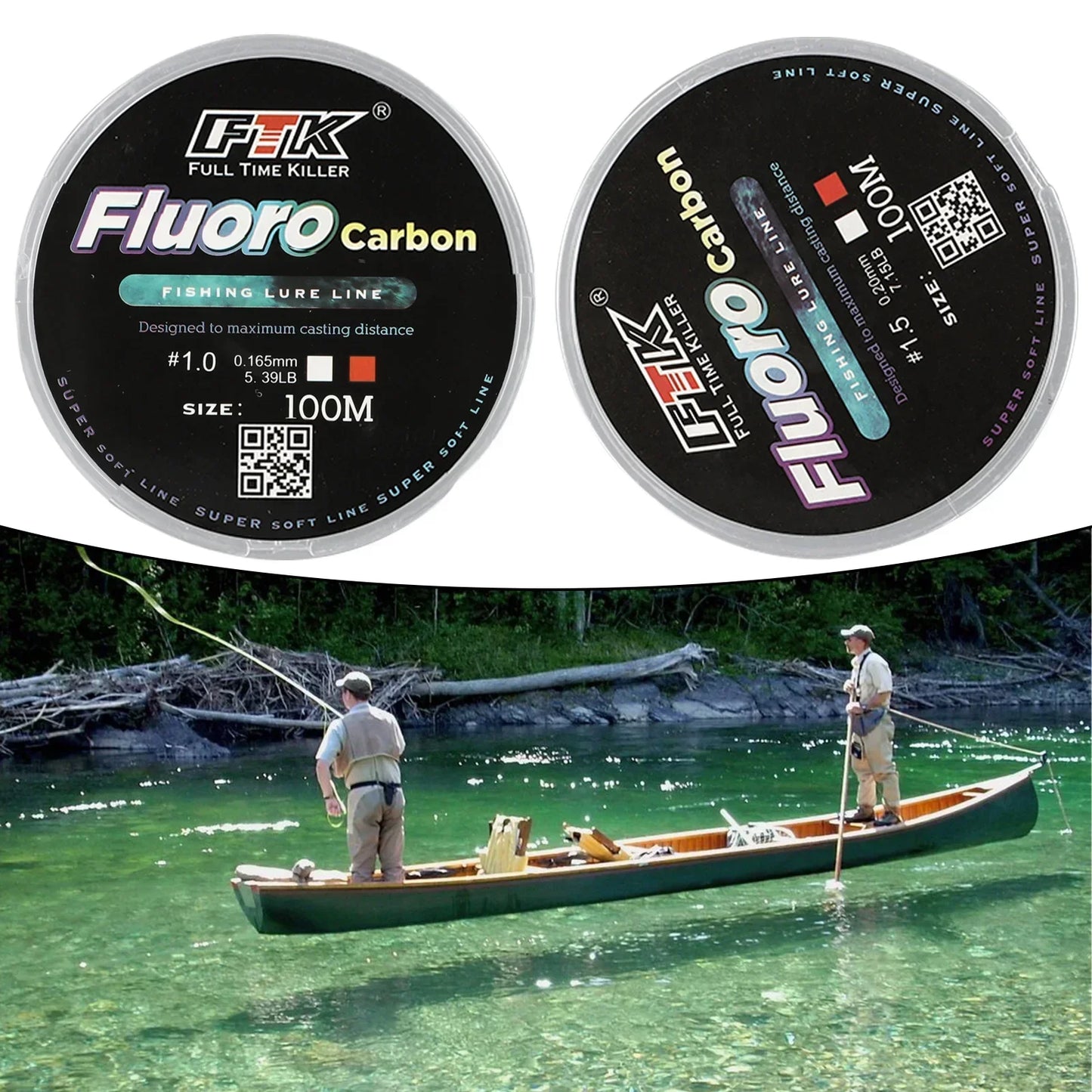 ZTTO Fluocarbon Sinking Leader Line 100M