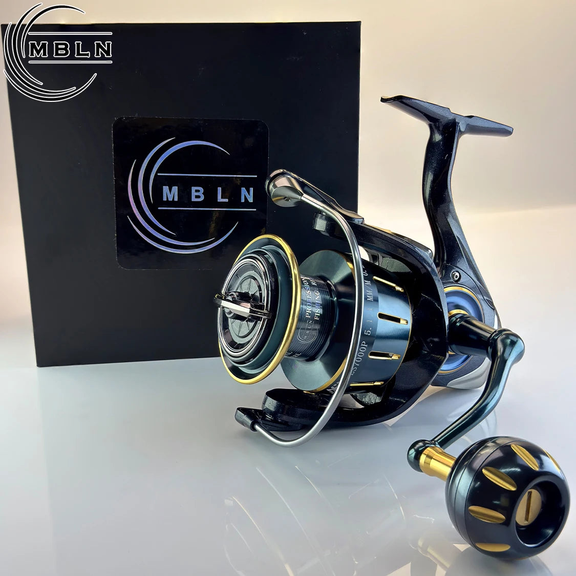 MBLN Spinning Reel | 5.1:1 Gear Ratio | 5+1 Bearings | Aluminum Spool | Metal Handle & Stainless Shaft