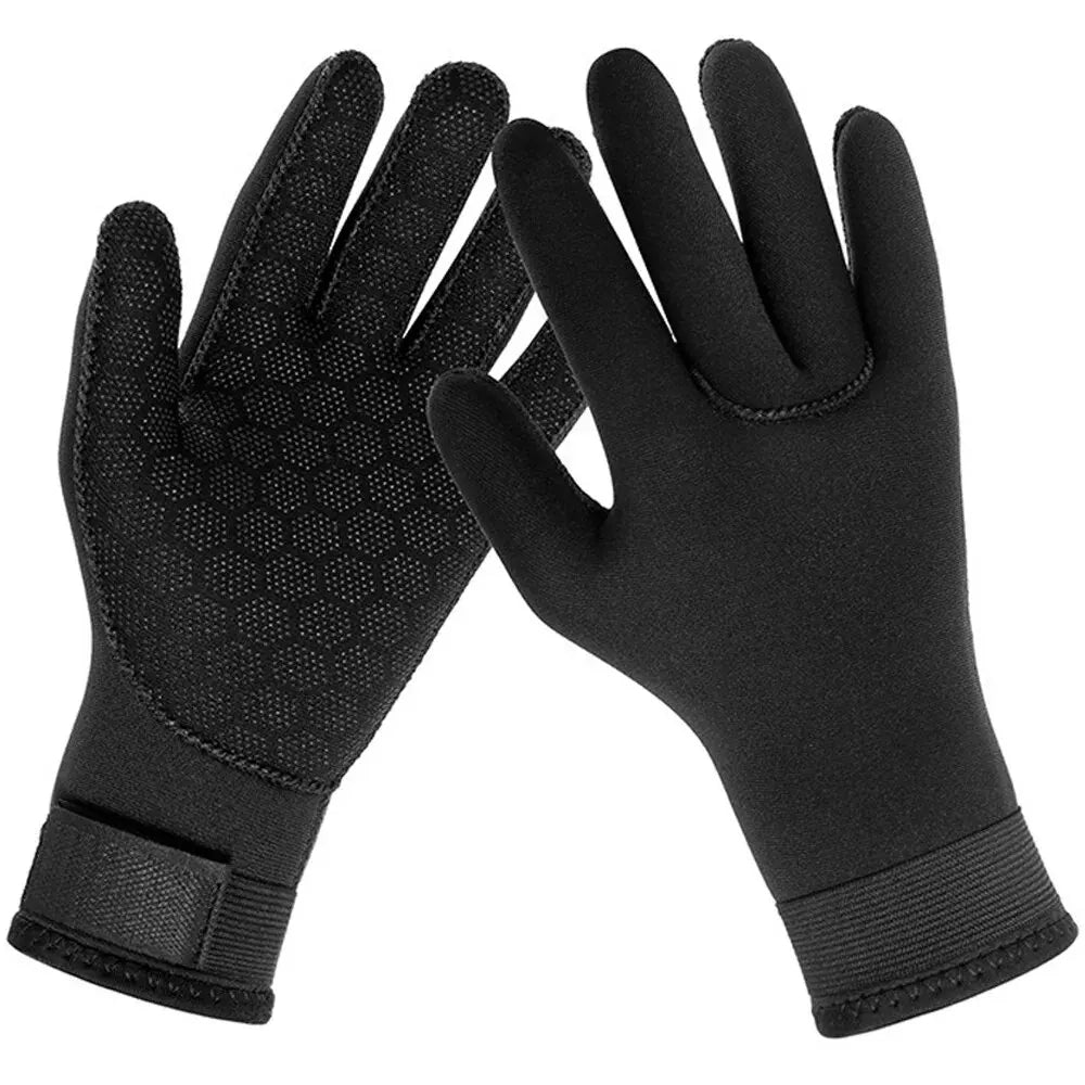 3mm Neoprene Diving Gloves β Warm, Anti-Slip & Waterproof for Fishing, Diving & Water Sports