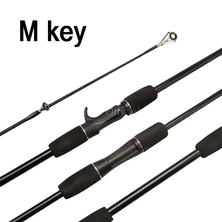 Carbon Lure Fishing Rod – 1.65 m Ultralight 2-Piece Spinning / Casting (103 g, High Sensitivity)
