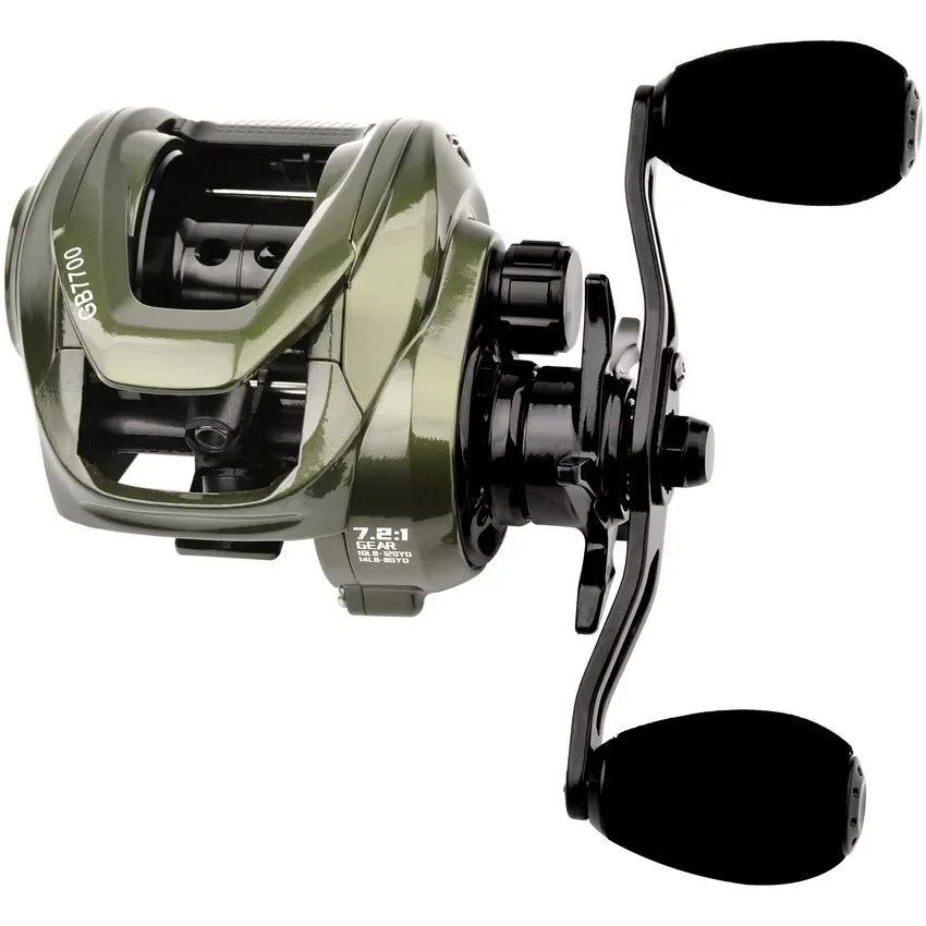 Beginner Baitcaster Reel 7.2:1 Gear Ratio 8-10KG Drag
