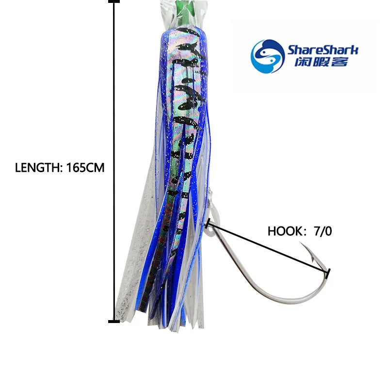 Offshore Skirted Trolling Lures (6-Pack) | Deep Sea Game Fishing Set for Marlin, Tuna, Mahi & Wahoo