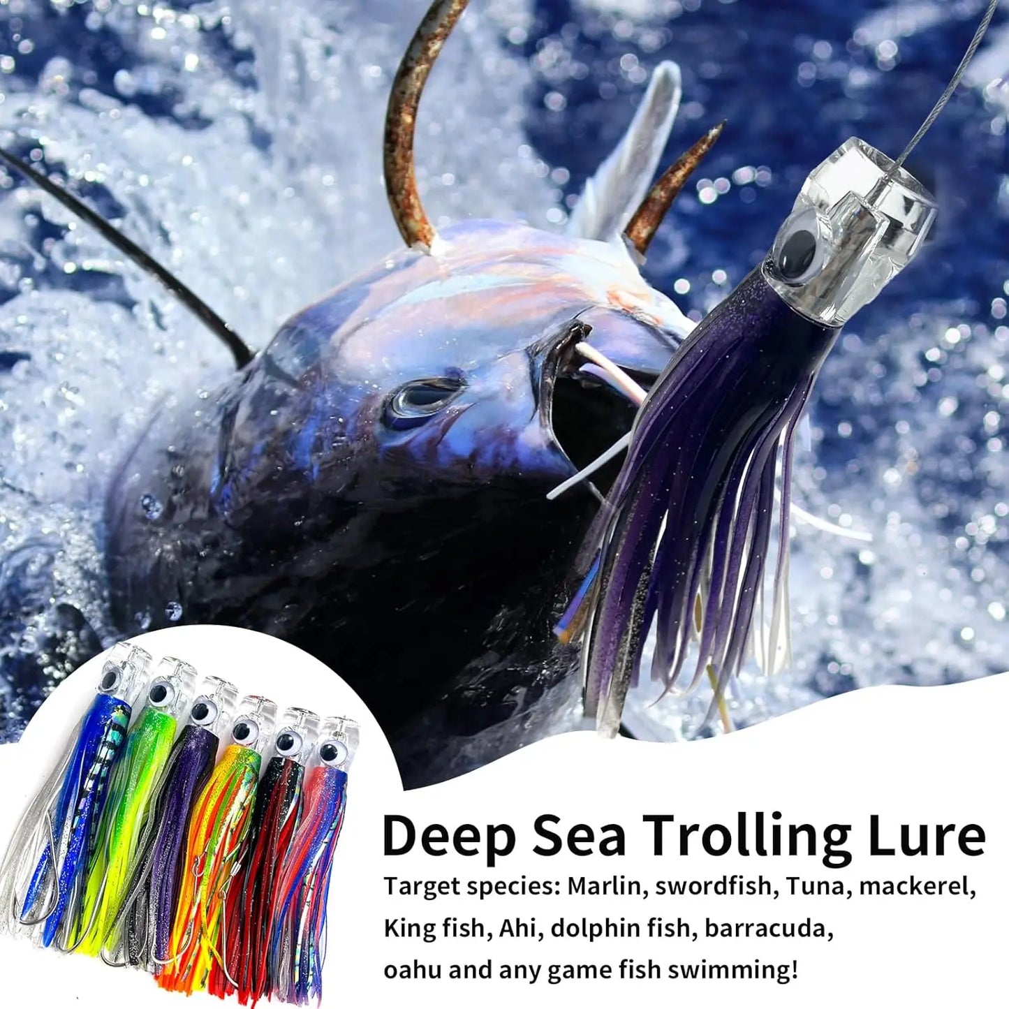 YOTO Trolling Skirt 6.5inch Steel Leader