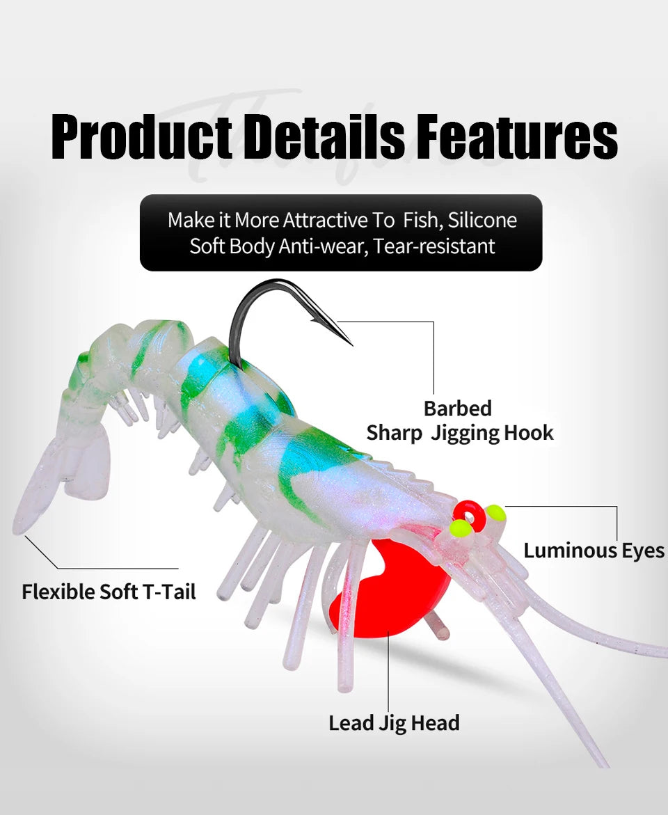 THORFORCE Luminous Shrimp Soft Bait 6-19g 7.3 - 13.5cm