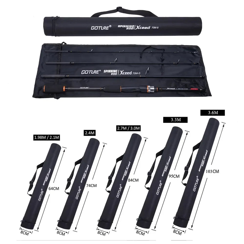 Goture Xceed Travel Rod With Fuji Guide Ring Carbon Fiber 1.98-3.6M