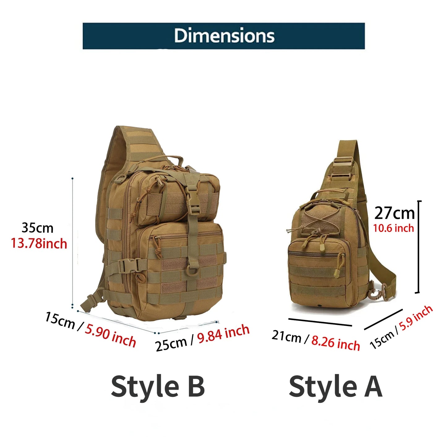 Tactical Assault Pack Sling Backpack