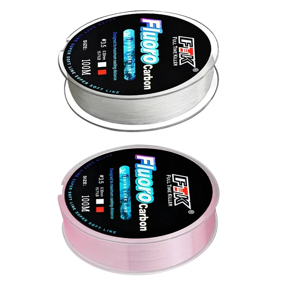 ZTTO Fluorocarbon Sinking Leader Line β 100 m Invisible Tough Leader (High Strength & Abrasion Resistant)