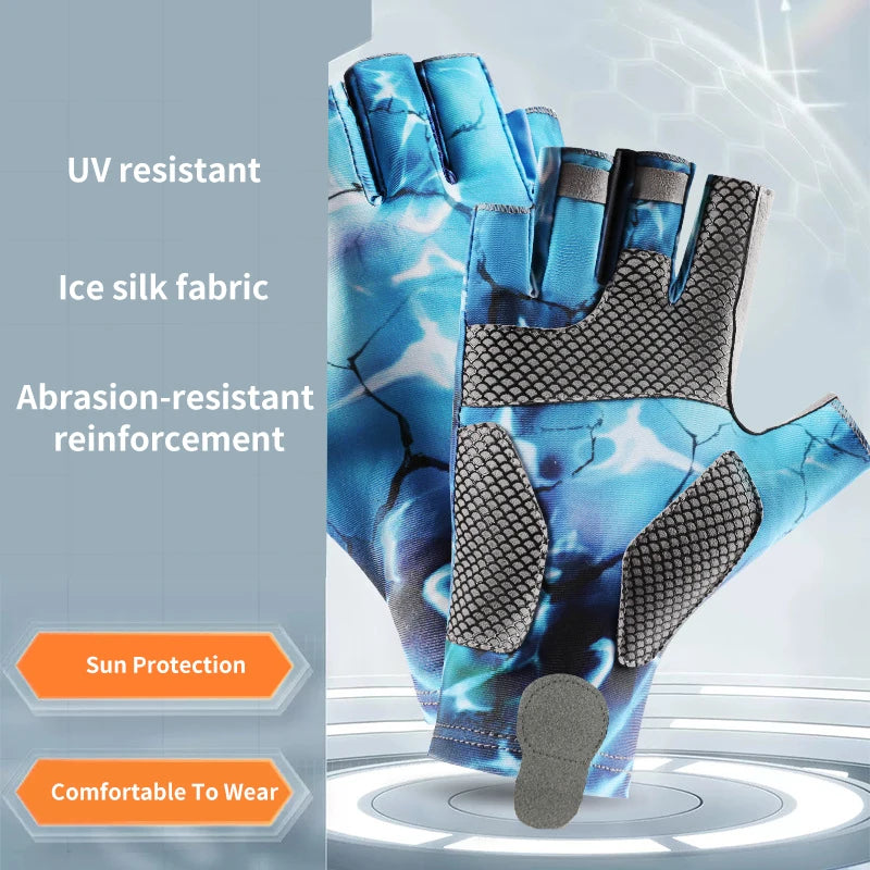 UV Protection Fishing Fingerless Gloves