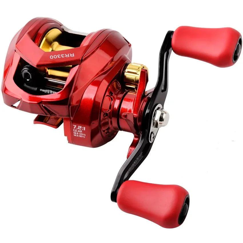 Beginner Baitcaster Reel 7.2:1 Gear Ratio 8-10KG Drag