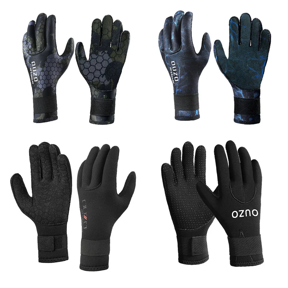 3mm Neoprene Diving Gloves β Warm, Anti-Slip & Waterproof for Fishing, Diving & Water Sports