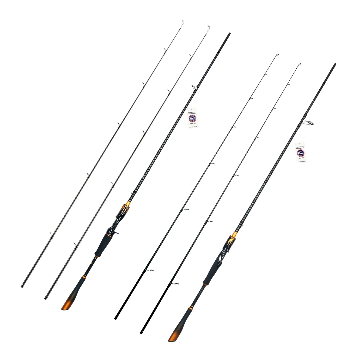 BIUTIFU 2-Tip Spinning & Baitcasting Rod – T1000 Carbon, Fuji Guides (1.8–2.7 m)