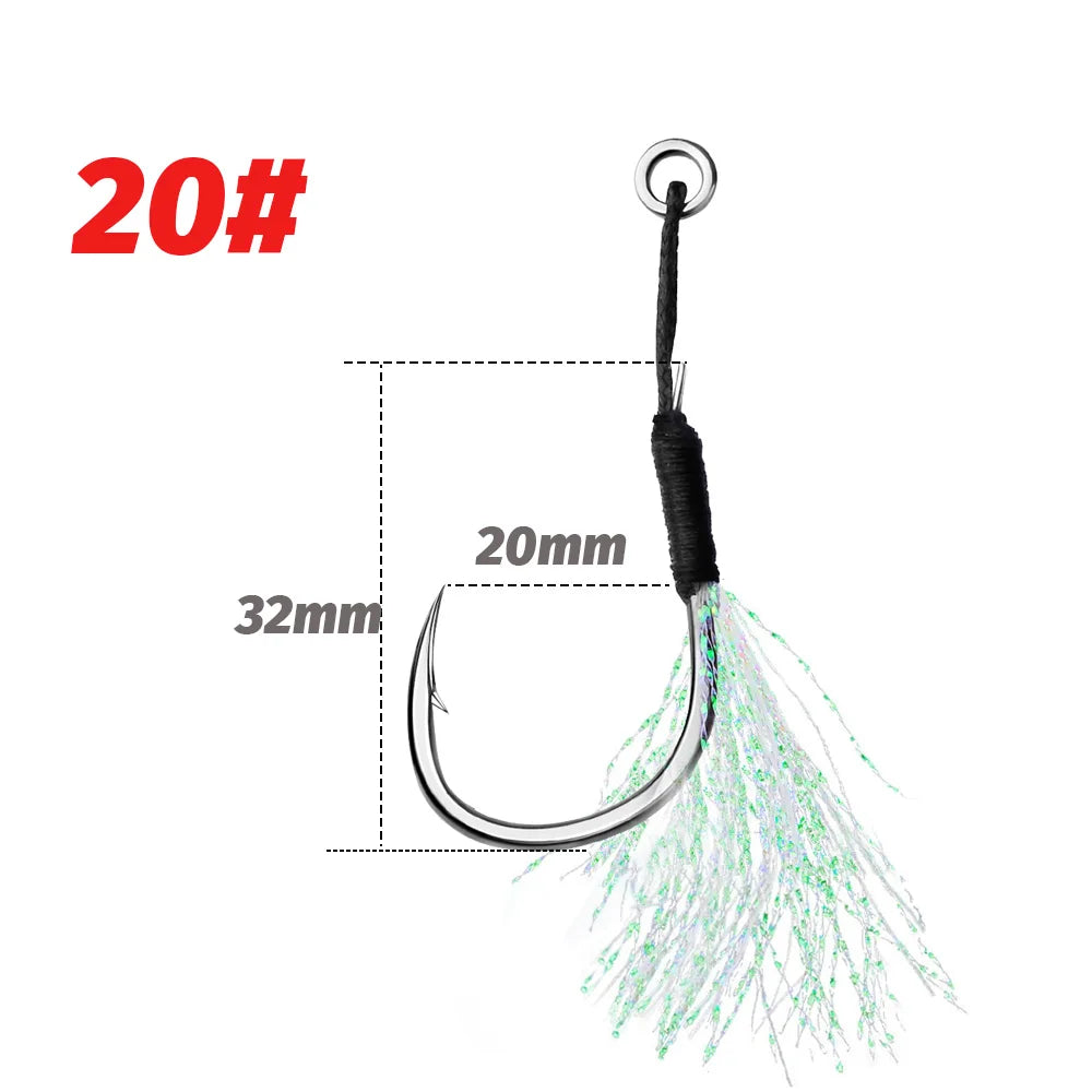 GOBAIT BULK Sharp Assist Hook with stainless steel ring