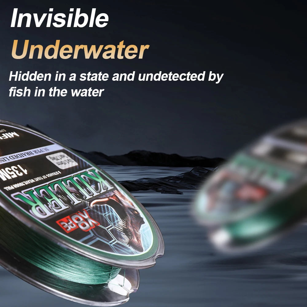 MIFINE Killer X8 Braided Line | 135m | 8-Strand PE | 15–56LB | Super Strong Multifilament Fishing Line