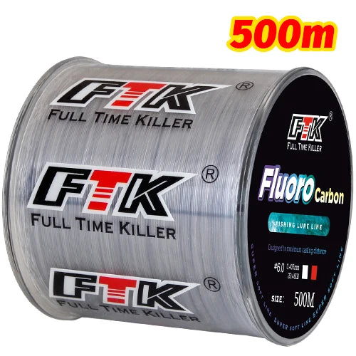 Fluorocarbon Coated Fishing Line | 300m / 500m | 4–34LB | Fast Sinking Leader Line