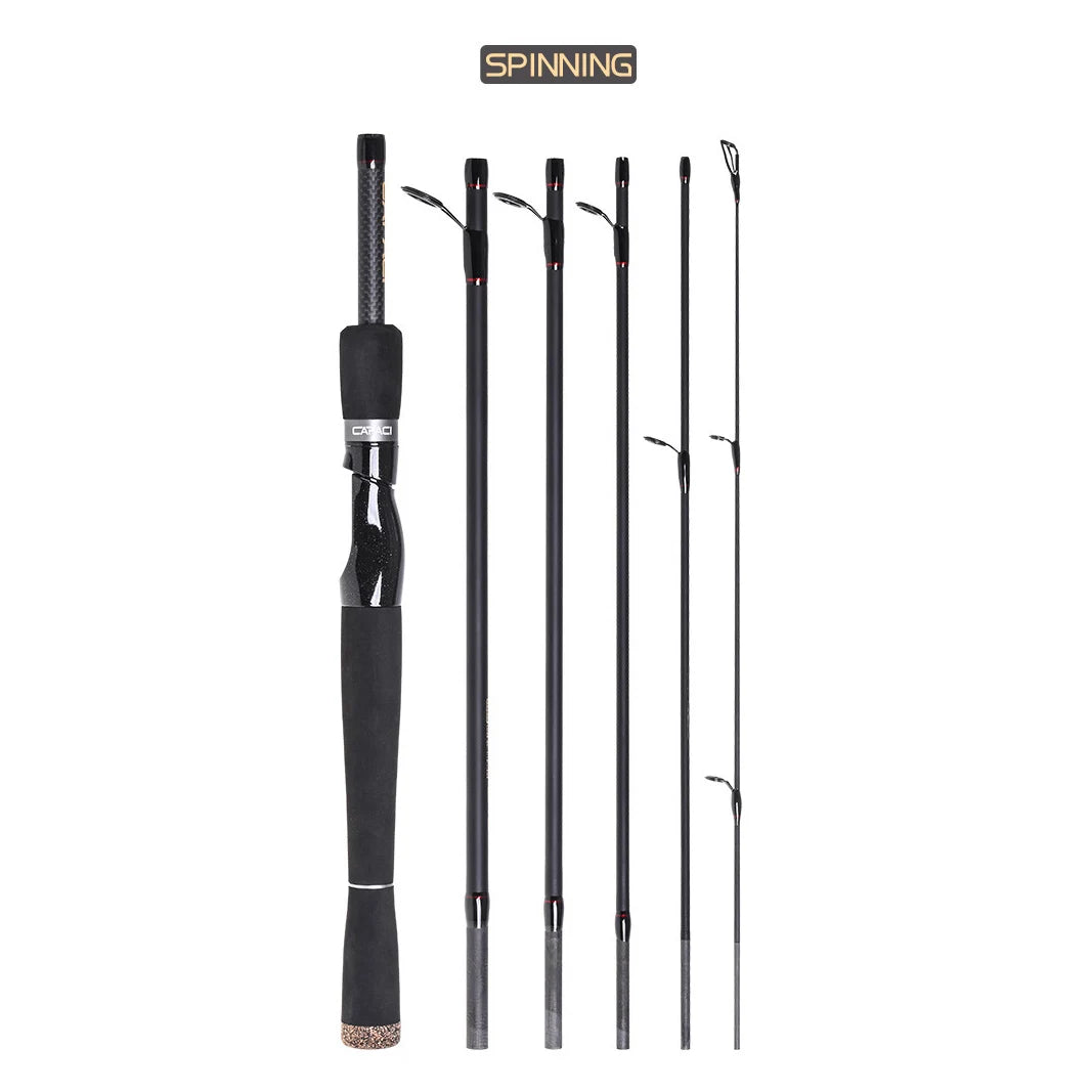Travel Rod 2.1m 2.4m 2.7m Carbon Spinning Casting Ultralight ML