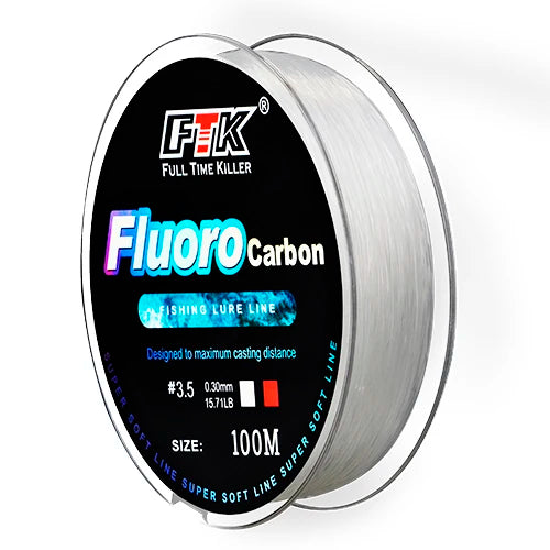 FTK 100m  4.13-34.32LB Fluorocarbon Leader Super Soft