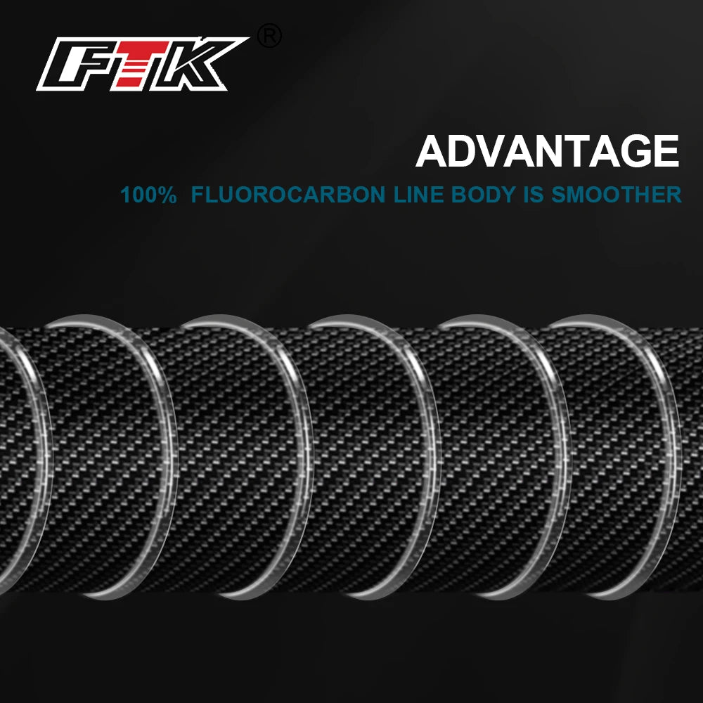 FTK 100m  4.13-34.32LB Fluorocarbon Leader Super Soft