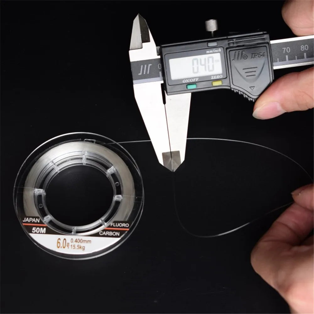 Mavllos Full Sink Fluorocarbon Fishing Line | 100% Fluorocarbon Leader | 50m / 100m | Japanese Carbon Line