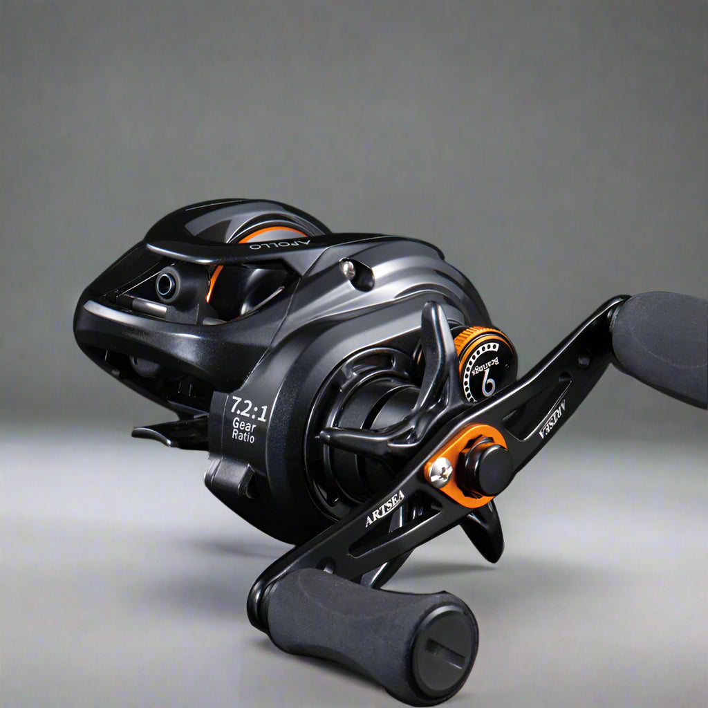ARTSEA Baitcasting Reel – 7.2:1 Gear Ratio, 8+1 Bearings, 5 kg Drag & Magnetic Brake (204 g)
