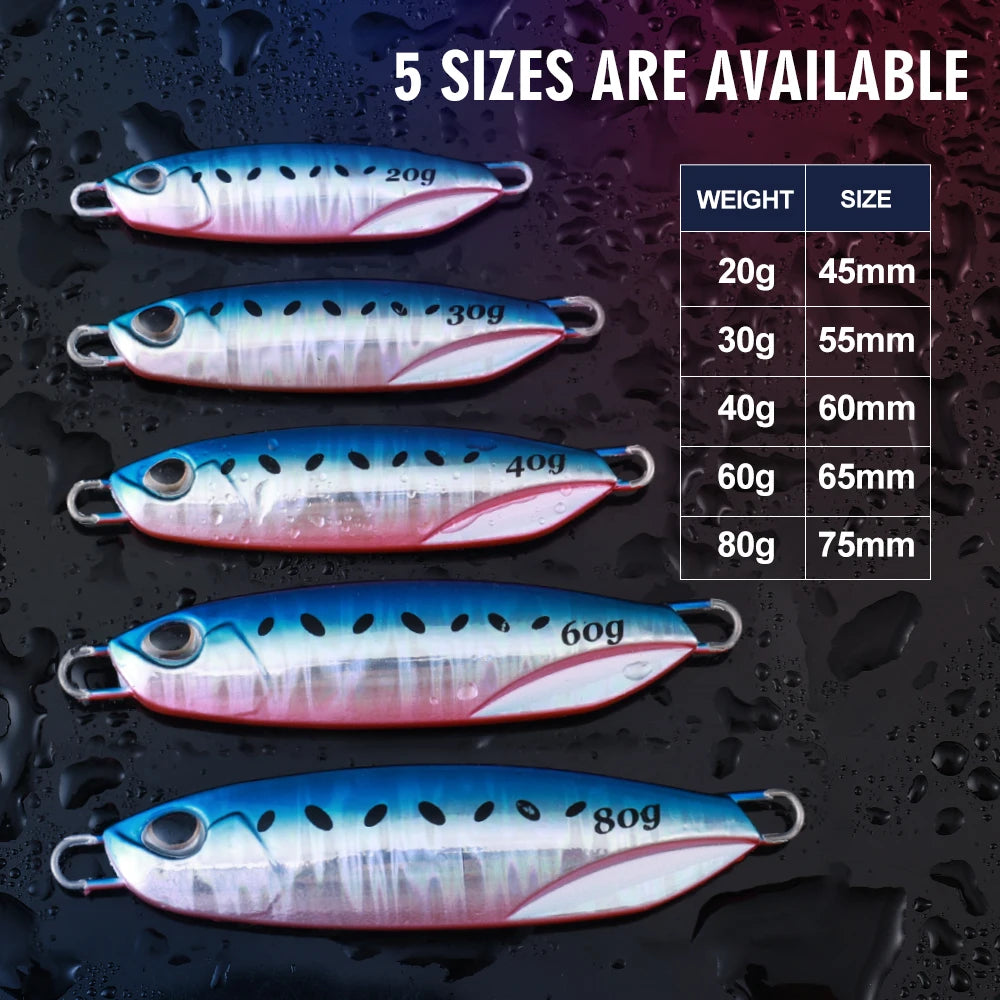 JIGGING PRO Metal Jig 20 to 80g