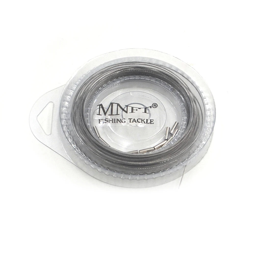 MNFT Nylon Coated Stainless Steel Leader Line 10 Meter 7*7 Strands 80LB,1*7 Strands 40LB