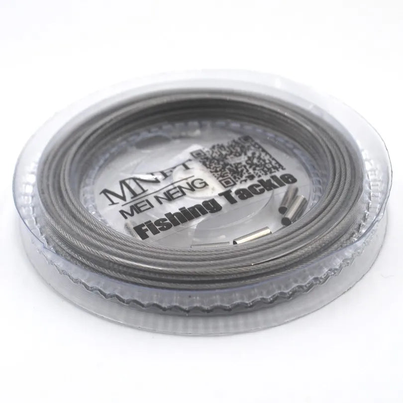 MNFT Nylon Coated Stainless Steel Leader Line 10 Meter 7*7 Strands 80LB,1*7 Strands 40LB