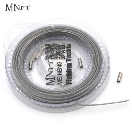 MNFT Nylon Coated Stainless Steel Leader Line 10 Meter 7*7 Strands 80LB,1*7 Strands 40LB