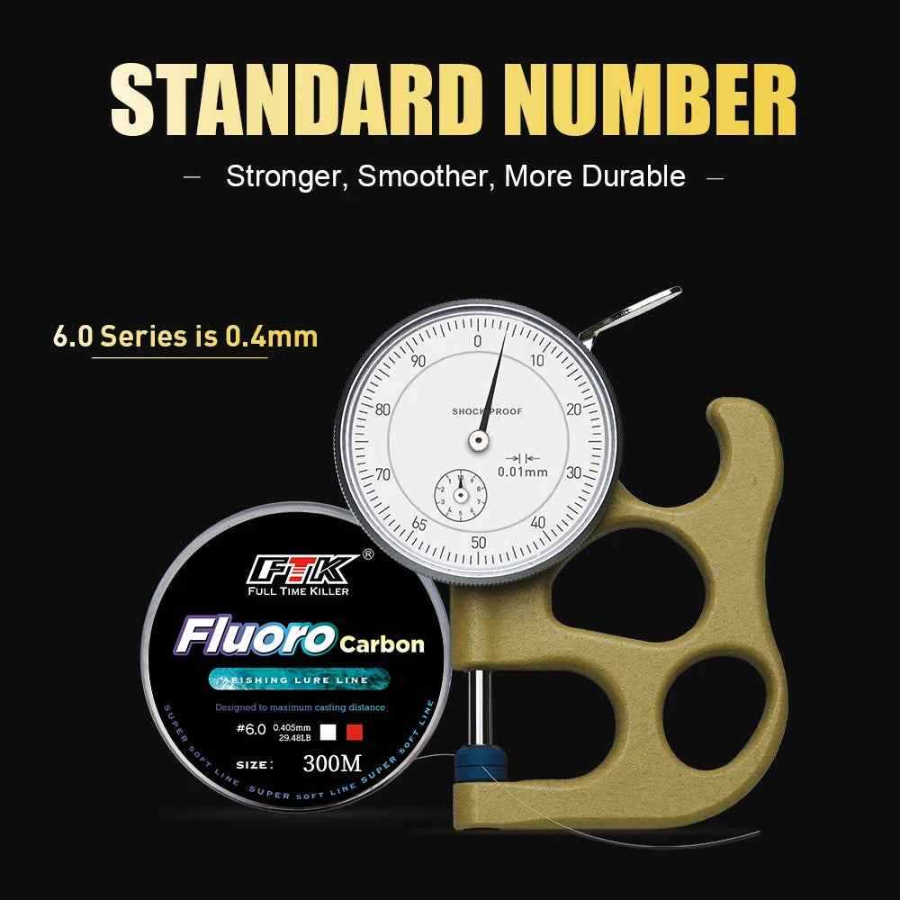Fluorocarbon Coated Fishing Line | 300m / 500m | 4–34LB | Fast Sinking Leader Line