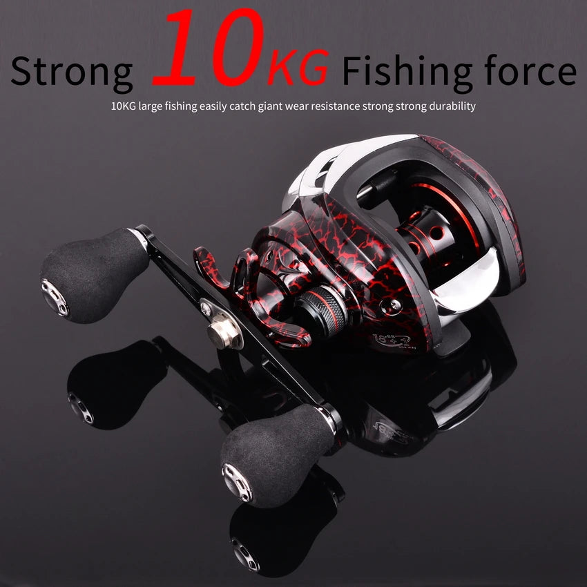 Beginner Baitcaster Reel 7.2:1 Gear Ratio 8-10KG Drag