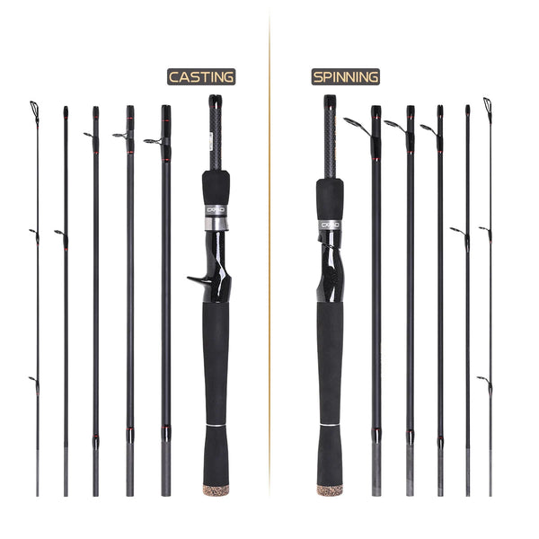 Telescopic Carbon Travel Rod – Medium-Light Fast Action (2.1–2.7 m, 1–6 lb Line)