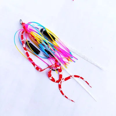 50pcs Snapper Skirts with Hook Size 13#