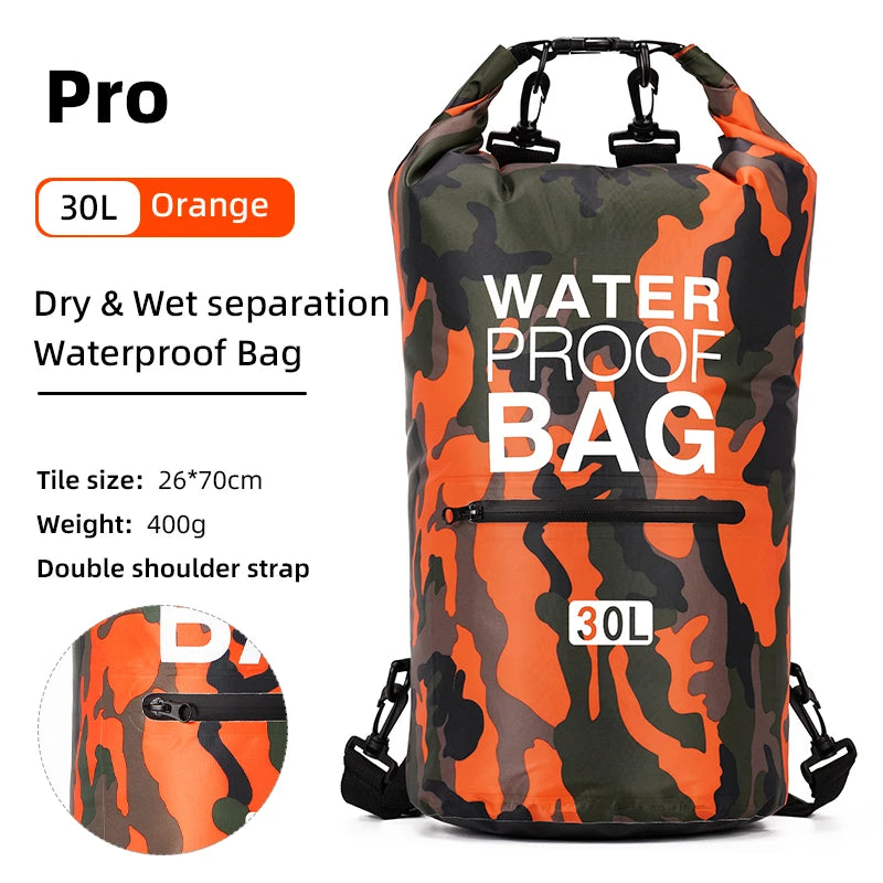 Waterproof Dry Backpack with Wet Separation Pocket | 15L / 30L