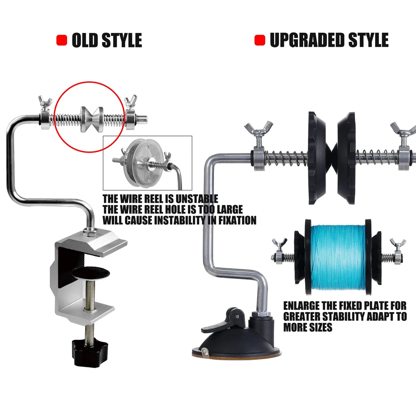 Fishing Line Spooler Tool – Tabletop Line Winder for Spinning & Baitcasting Reels