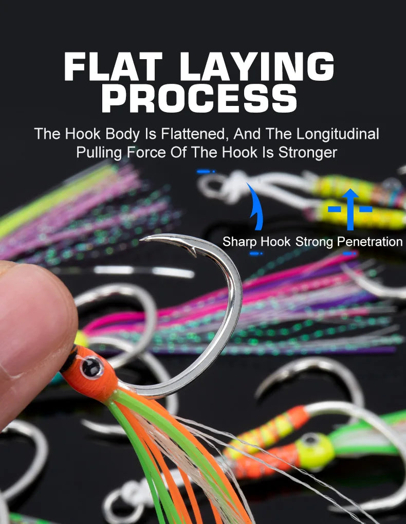 TEASER HK039 Premium Assist Hooks for Slow Sinking Jig