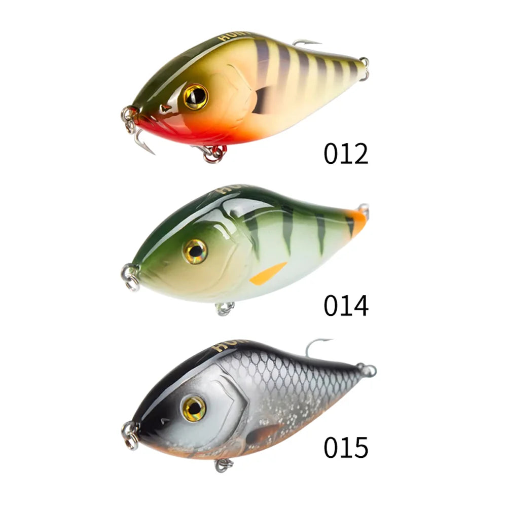Hunthouse Slider Sinker VIB Lures (3-Pack) | 70mm & 100mm | Variable Sinking Jerkbaits | Predator Fishing