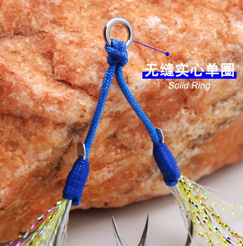 6Pcs Twin Assist Hook Slow Jigging