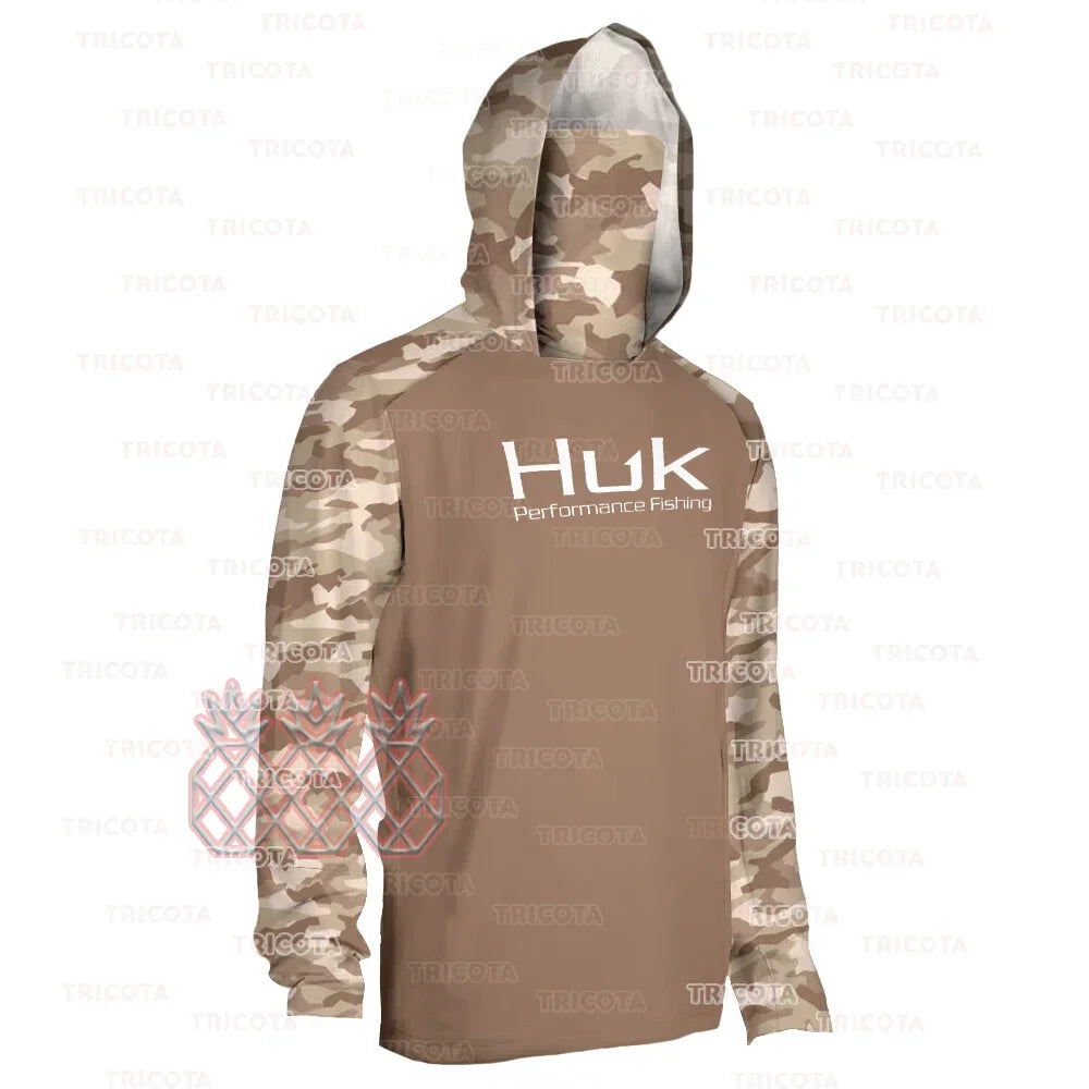HUK Men Long Sleeve Hoodie Camouflage