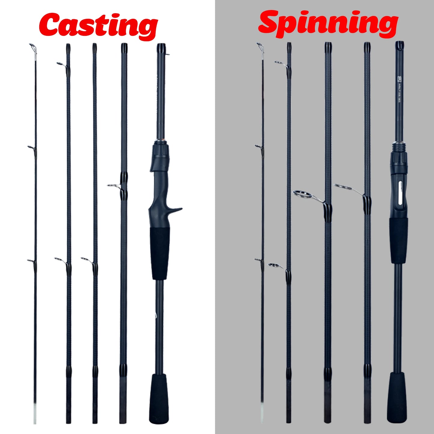 BIUTIFU PHISHGER Fast Action Travel Spinning/Casting Rod 5-30g